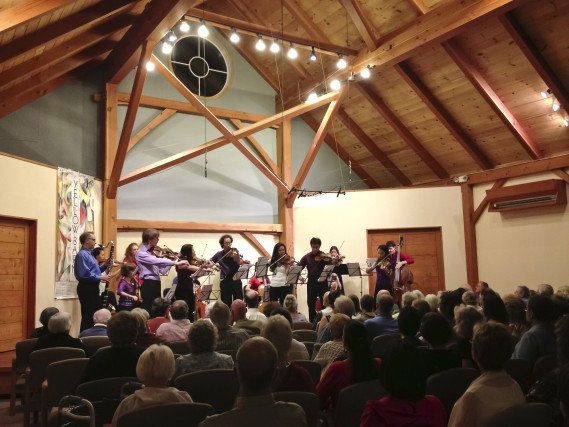 Yellow Barn musicians performing "Verge" in The Big Barn (Photo: Zachary Stephens)