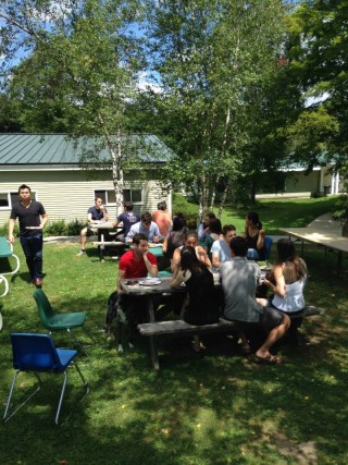 Lunch on campus at the Greenwood School